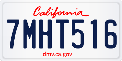 CA license plate 7MHT516