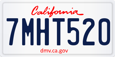 CA license plate 7MHT520
