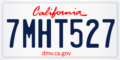 CA license plate 7MHT527
