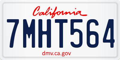CA license plate 7MHT564
