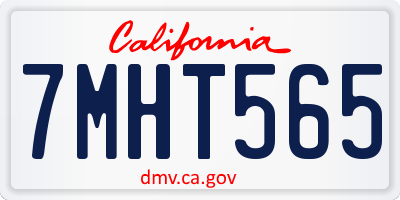 CA license plate 7MHT565