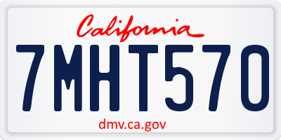 CA license plate 7MHT570