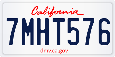 CA license plate 7MHT576