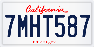 CA license plate 7MHT587