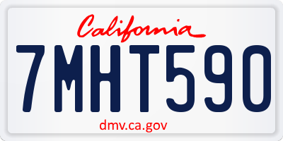 CA license plate 7MHT590