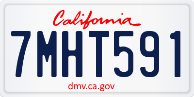 CA license plate 7MHT591
