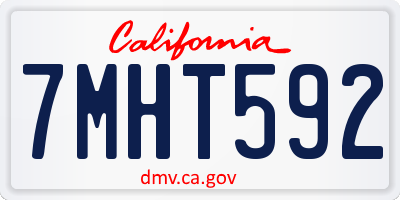 CA license plate 7MHT592
