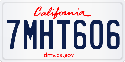 CA license plate 7MHT606