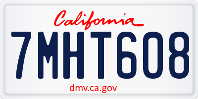 CA license plate 7MHT608