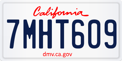 CA license plate 7MHT609