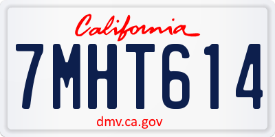CA license plate 7MHT614