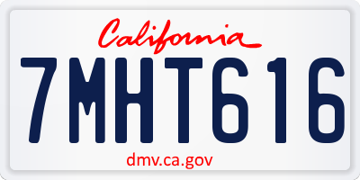 CA license plate 7MHT616