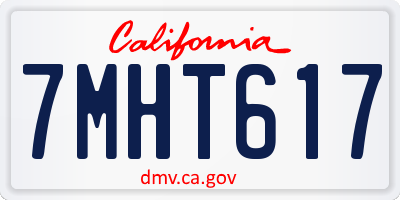 CA license plate 7MHT617
