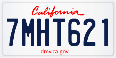 CA license plate 7MHT621