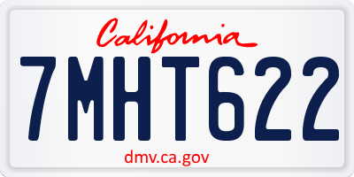 CA license plate 7MHT622