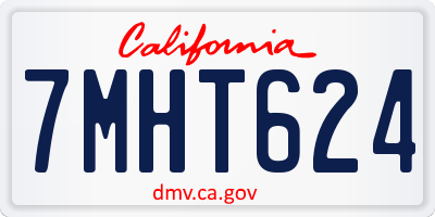 CA license plate 7MHT624