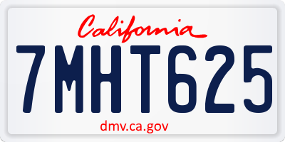 CA license plate 7MHT625