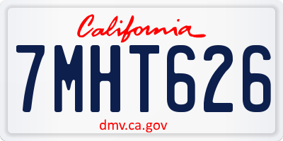 CA license plate 7MHT626