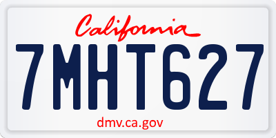 CA license plate 7MHT627