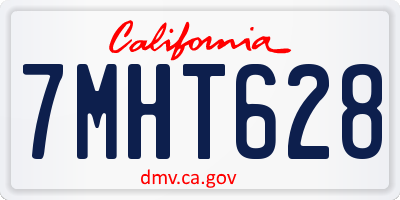 CA license plate 7MHT628