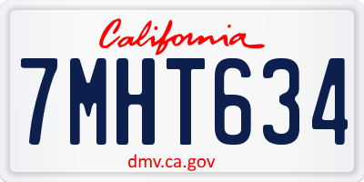 CA license plate 7MHT634