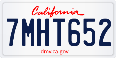 CA license plate 7MHT652