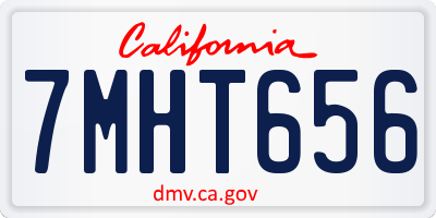 CA license plate 7MHT656