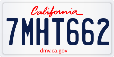 CA license plate 7MHT662