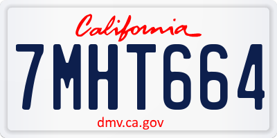 CA license plate 7MHT664