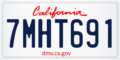 CA license plate 7MHT691