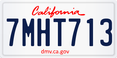 CA license plate 7MHT713