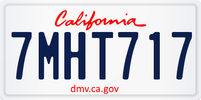CA license plate 7MHT717