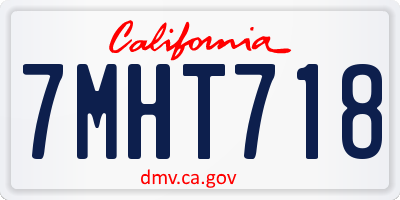 CA license plate 7MHT718
