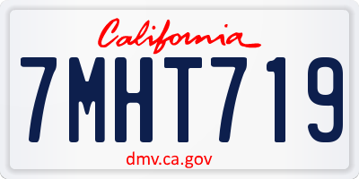 CA license plate 7MHT719
