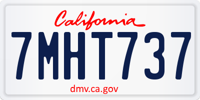 CA license plate 7MHT737