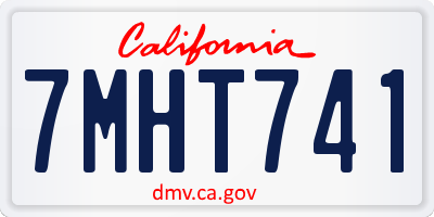 CA license plate 7MHT741