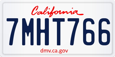 CA license plate 7MHT766