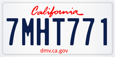 CA license plate 7MHT771