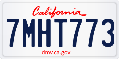 CA license plate 7MHT773