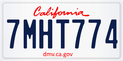 CA license plate 7MHT774