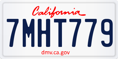 CA license plate 7MHT779