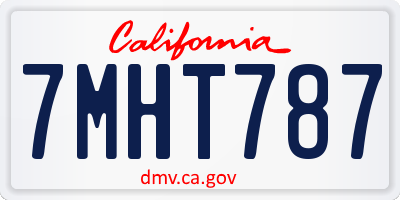 CA license plate 7MHT787
