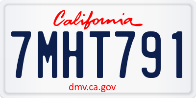 CA license plate 7MHT791