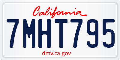 CA license plate 7MHT795