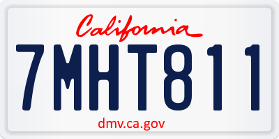 CA license plate 7MHT811