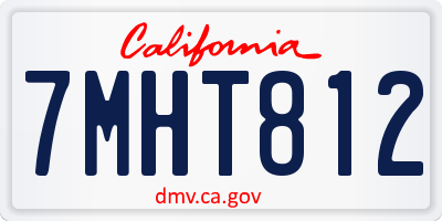 CA license plate 7MHT812