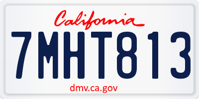 CA license plate 7MHT813