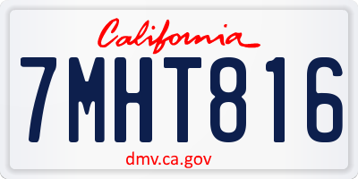 CA license plate 7MHT816