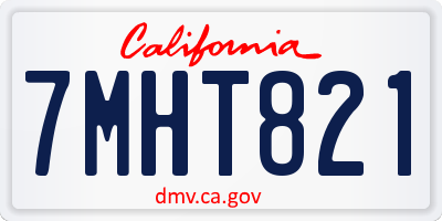 CA license plate 7MHT821