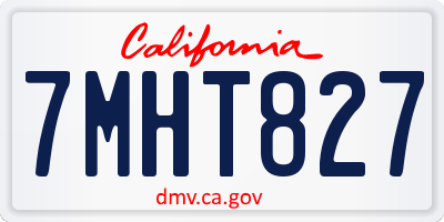 CA license plate 7MHT827